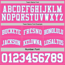Laden Sie das Bild in den Galerie-Viewer, Custom Reversible Pink White-Light Blue Double Side Basketball Jersey
