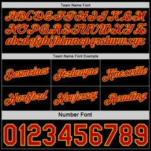 Charger l'image dans la galerie, Custom Reversible Black Red-Gold Double Side Star Sublimation Basketball Suit Jersey
