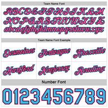 Load image into Gallery viewer, Custom Reversible Black Pink-Sky Blue Double Side Star Sublimation Basketball Suit Jersey
