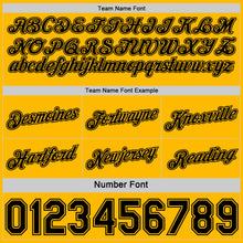 Load image into Gallery viewer, Custom Reversible Black Gold Double Side Star Sublimation Basketball Suit Jersey
