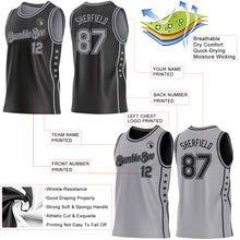 Загрузить изображение в средство просмотра галереи, Custom Reversible Black Gray Double Side Star Sublimation Basketball Suit Jersey
