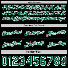 Charger l'image dans la galerie, Custom Reversible Black Kelly Green-White Double Side Star Sublimation Basketball Suit Jersey
