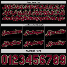 Laden Sie das Bild in den Galerie-Viewer, Custom Reversible Black Crimson-Cream Double Side Star Sublimation Basketball Suit Jersey
