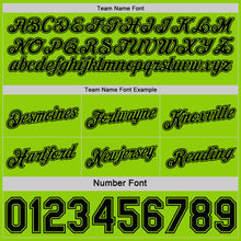 Load image into Gallery viewer, Custom Reversible Black Neon Green Double Side Star Sublimation Basketball Suit Jersey
