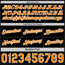 Load image into Gallery viewer, Custom Reversible Black Bay Orange-White Double Side Star Sublimation Basketball Suit Jersey

