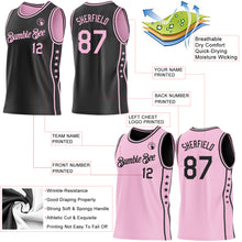 Charger l'image dans la galerie, Custom Reversible Black Light Pink Double Side Star Sublimation Basketball Suit Jersey

