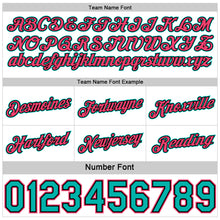 Load image into Gallery viewer, Custom Reversible Black Neon Pink-Aqua Double Side Star Sublimation Basketball Suit Jersey
