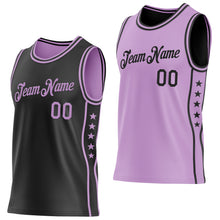 Charger l'image dans la galerie, Custom Reversible Black Light Purple Double Side Star Sublimation Basketball Suit Jersey
