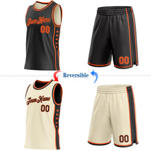 Charger l'image dans la galerie, Custom Reversible Black Orange Double Side Star Sublimation Basketball Suit Jersey

