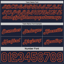 Load image into Gallery viewer, Custom Reversible Navy Orange Double Side Star Sublimation Basketball Suit Jersey
