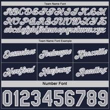 Load image into Gallery viewer, Custom Reversible Navy Gray-White Double Side Star Sublimation Basketball Suit Jersey
