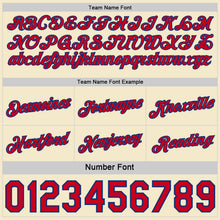 Load image into Gallery viewer, Custom Reversible Royal Red-Cream Double Side Star Sublimation Basketball Suit Jersey
