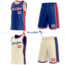 Загрузить изображение в средство просмотра галереи, Custom Reversible Royal White-Red Double Side Star Sublimation Basketball Suit Jersey
