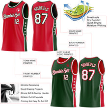 Charger l'image dans la galerie, Custom Reversible Red White-Green Double Side Star Sublimation Basketball Suit Jersey
