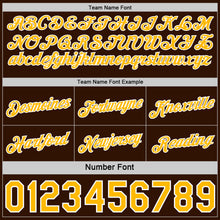 Загрузить изображение в средство просмотра галереи, Custom Reversible Brown Gold-White Double Side Star Sublimation Basketball Suit Jersey
