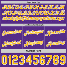 Load image into Gallery viewer, Custom Reversible Purple Gold-White Double Side Star Sublimation Basketball Suit Jersey
