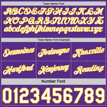 Charger l'image dans la galerie, Custom Reversible Purple White-Gold Double Side Star Sublimation Basketball Suit Jersey
