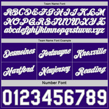 Load image into Gallery viewer, Custom Reversible Purple White-Gray Double Side Star Sublimation Basketball Suit Jersey
