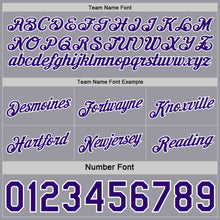 Load image into Gallery viewer, Custom Reversible Purple White-Gray Double Side Star Sublimation Basketball Suit Jersey
