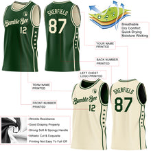 Laden Sie das Bild in den Galerie-Viewer, Custom Reversible Green Cream Double Side Star Sublimation Basketball Suit Jersey
