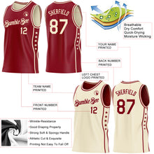 Charger l'image dans la galerie, Custom Reversible Crimson Cream Double Side Star Sublimation Basketball Suit Jersey
