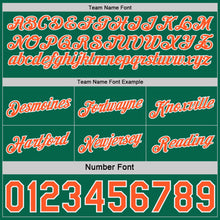 Charger l'image dans la galerie, Custom Reversible Kelly Green Orange-White Double Side Star Sublimation Basketball Suit Jersey
