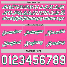 Load image into Gallery viewer, Custom Reversible Kelly Green Pink-White Double Side Star Sublimation Basketball Suit Jersey
