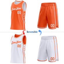 Загрузить изображение в средство просмотра галереи, Custom Reversible Orange White Double Side Star Sublimation Basketball Suit Jersey
