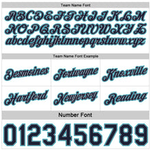 Load image into Gallery viewer, Custom Reversible Teal Gray-Navy Double Side Star Sublimation Basketball Suit Jersey
