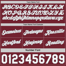 Laden Sie das Bild in den Galerie-Viewer, Custom Reversible Burgundy White-Gray Double Side Star Sublimation Basketball Suit Jersey
