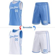 Laden Sie das Bild in den Galerie-Viewer, Custom Reversible Lakes Blue White Double Side Star Sublimation Basketball Suit Jersey
