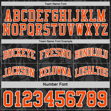 Laden Sie das Bild in den Galerie-Viewer, Custom Black Orange-White Side Panel Stripe Sun Flame Reversible Double Side Sublimation Basketball Set Jersey
