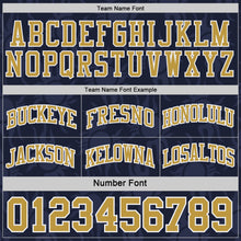 Load image into Gallery viewer, Custom Navy Old Gold-White Side Panel Stripe Sun Flame Reversible Double Side Sublimation Basketball Set Jersey

