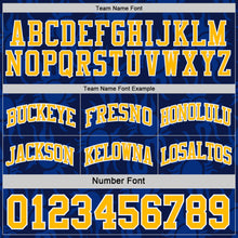 Загрузить изображение в средство просмотра галереи, Custom Navy Gold-White Side Panel Stripe Sun Flame Reversible Double Side Sublimation Basketball Set Jersey
