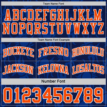Charger l'image dans la galerie, Custom Navy Orange-White Side Panel Stripe Sun Flame Reversible Double Side Sublimation Basketball Set Jersey
