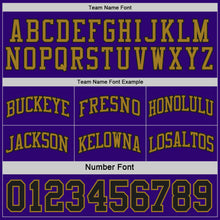 Load image into Gallery viewer, Custom Black Purple-Old Gold Side Panel Geometric Chevron Reversible Double Side Sublimation Basketball Set Jersey
