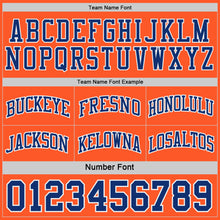 Charger l'image dans la galerie, Custom Royal Orange-White Side Panel Geometric Chevron Reversible Double Side Sublimation Basketball Set Jersey
