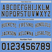 Load image into Gallery viewer, Custom Black White-Light Blue Side Panel Geometric Chevron Reversible Double Side Sublimation Basketball Set Jersey

