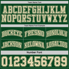 Загрузить изображение в средство просмотра галереи, Custom Green-Cream Side Panel Geometric Chevron Reversible Double Side Sublimation Basketball Set Jersey
