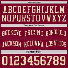 Load image into Gallery viewer, Custom Maroon-Cream Side Panel Geometric Chevron Reversible Double Side Sublimation Basketball Set Jersey
