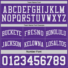 Load image into Gallery viewer, Custom Purple-White Side Panel Geometric Chevron Reversible Double Side Sublimation Basketball Set Jersey
