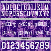 Laden Sie das Bild in den Galerie-Viewer, Custom Purple-White Side Panel Stripe Sun Flame Reversible Double Side Sublimation Basketball Set Jersey
