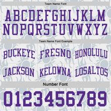 Laden Sie das Bild in den Galerie-Viewer, Custom Purple-White Side Panel Stripe Sun Flame Reversible Double Side Sublimation Basketball Set Jersey
