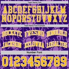 Load image into Gallery viewer, Custom Purple Gold-White Side Panel Stripe Sun Flame Reversible Double Side Sublimation Basketball Set Jersey
