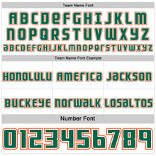 Charger l'image dans la galerie, Custom White Kelly Green-Orange Side Panel Stripe Geometric V-Cut Color Block Reversible Double Side Sublimation Basketball Set Jersey
