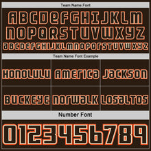 Загрузить изображение в средство просмотра галереи, Custom Cream Brown-Orange Side Panel Stripe Geometric V-Cut Color Block Reversible Double Side Sublimation Basketball Set Jersey
