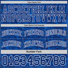 Charger l'image dans la galerie, Custom Royal White-Orange Side Panel Stripe Stars Geometric Shatter Starburst Reversible Double Side Sublimation Basketball Set Jersey
