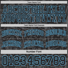 Charger l'image dans la galerie, Custom Black Sky Blue-White Side Panel Stripe Stars Geometric Shatter Starburst Reversible Double Side Sublimation Basketball Set Jersey
