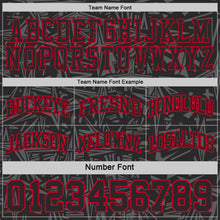 Charger l'image dans la galerie, Custom Black Red-White Side Panel Stripe Stars Geometric Shatter Starburst Reversible Double Side Sublimation Basketball Set Jersey
