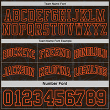 Charger l'image dans la galerie, Custom Brown Orange-Cream Side Panel Stripe Stars Geometric Shatter Starburst Reversible Double Side Sublimation Basketball Set Jersey
